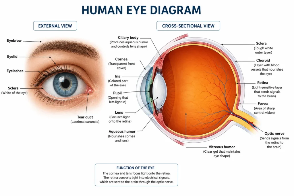 Human Eye Structure and Functions